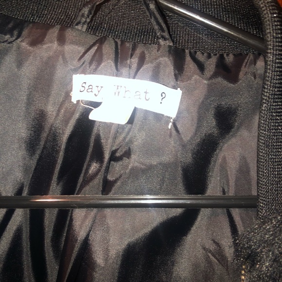 Black Faux Fur Coat / Jacket / Bomber - Picture 4 of 5